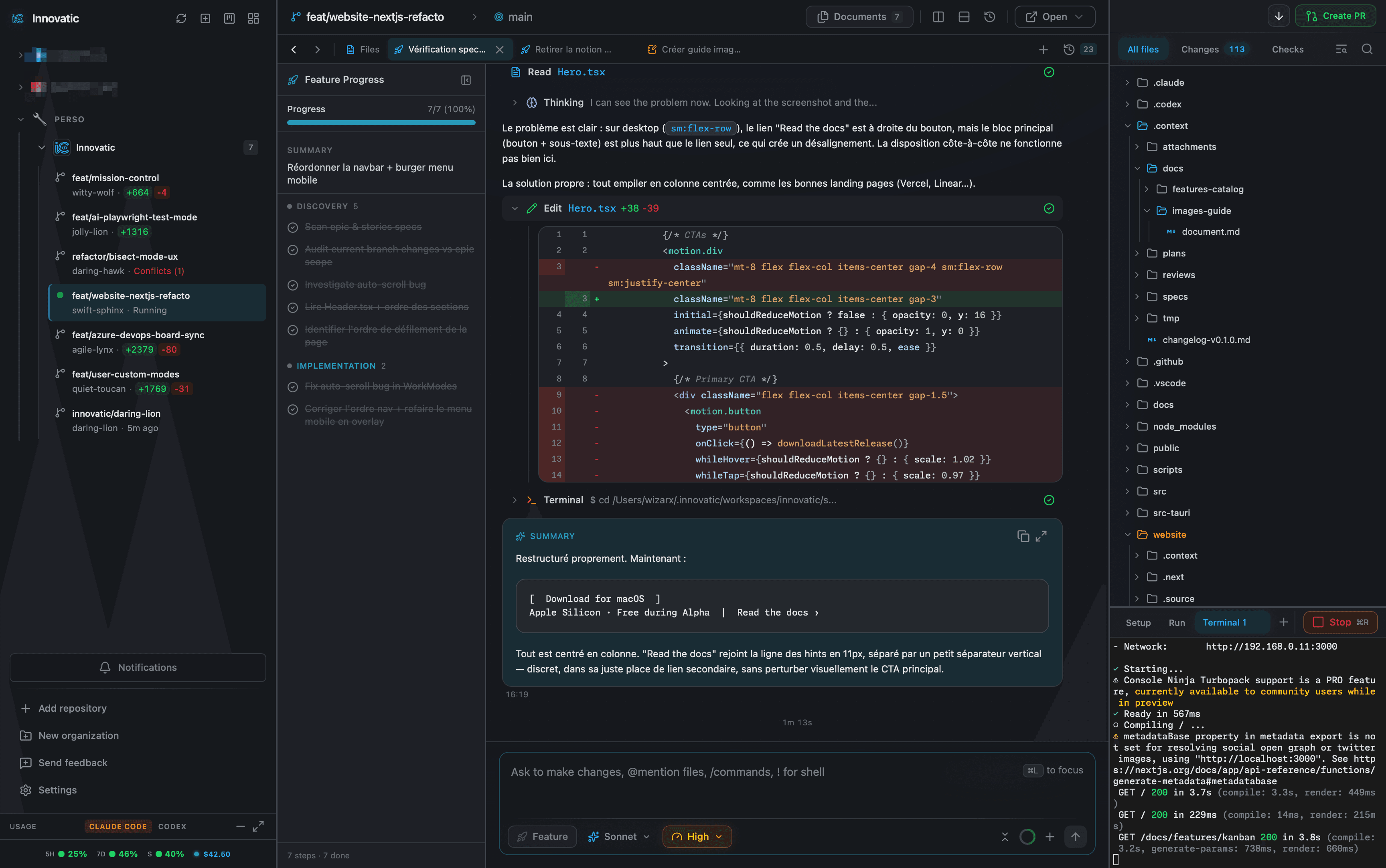 Innovatic — Multiple AI agents working in parallel on your project